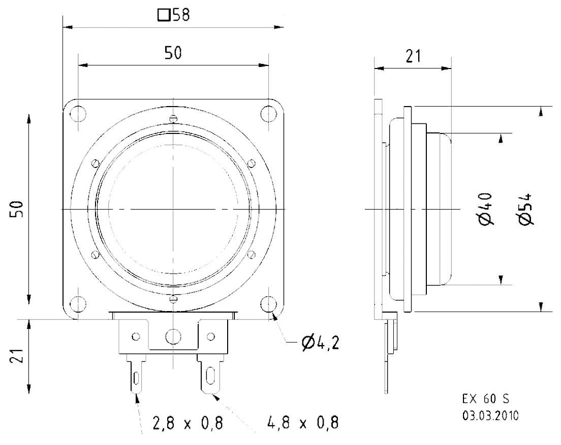 Visaton EX 60 S - 8 Ohm Excitateur électrodynamique 25 W 8 Ω