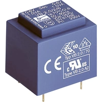 BLOCK VB 0,35/2/9 Transformateur pour circuits imprimés 1 x 230 V 2 x 9 V/AC 0.35 VA 39 mA BLOCK VB 0,35/2/9 Transformateur pour circuits imprimés 1 x 230 V 2 x 9 V/AC 0.35 VA 39 mA