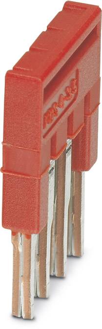 Connecteur rouge à broches multiples pour circuits électroniques, avec plusieurs broches métalliques destinées à la connexion sur des cartes de circuit imprimé.