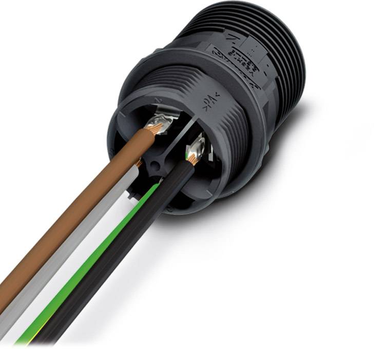 Connecteur à usage intensif Phoenix Contact QPD W 3PE2,5 M25 1,0 BK 1582190 Traversée de paroi Série (connecteur rond): QUICKON