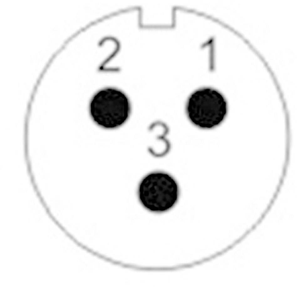 Embase à bride circulaire mâle, droit Ø 12 3 pôles 250 V/AC 13 A IP67 Push-Pull Weipu SF1213/P3