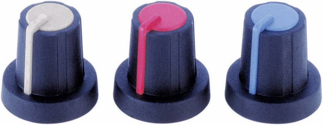 Tête de bouton rotatif PB Fastener 3/03/TPN 110006 Blk/Rd avec pointeur noir, rouge (Ø x H) 16 mm x 16 mm