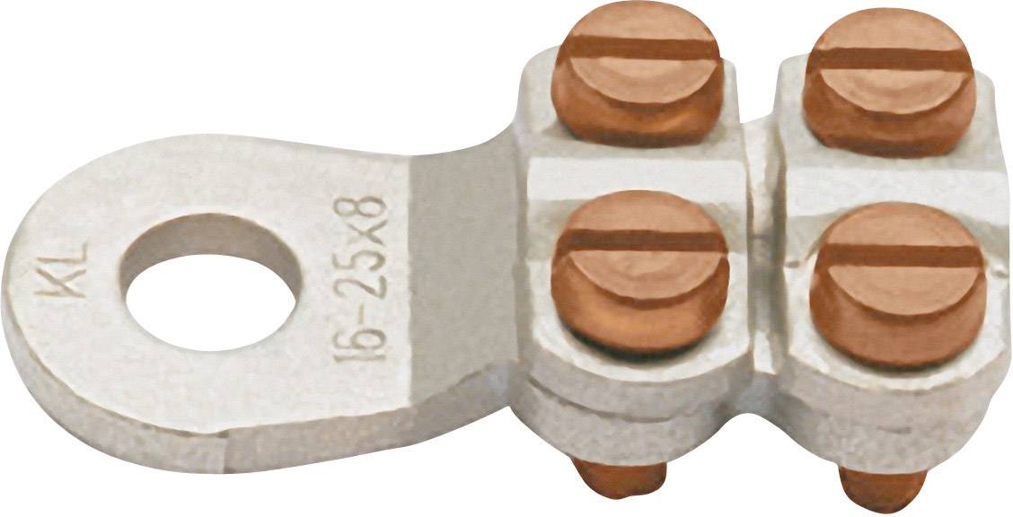 Klauke 585R10 Cosse à oeillet 4 vis Section max.=35 mm² Ø du trou=10.5 mm non isolé métal 1 pc(s)