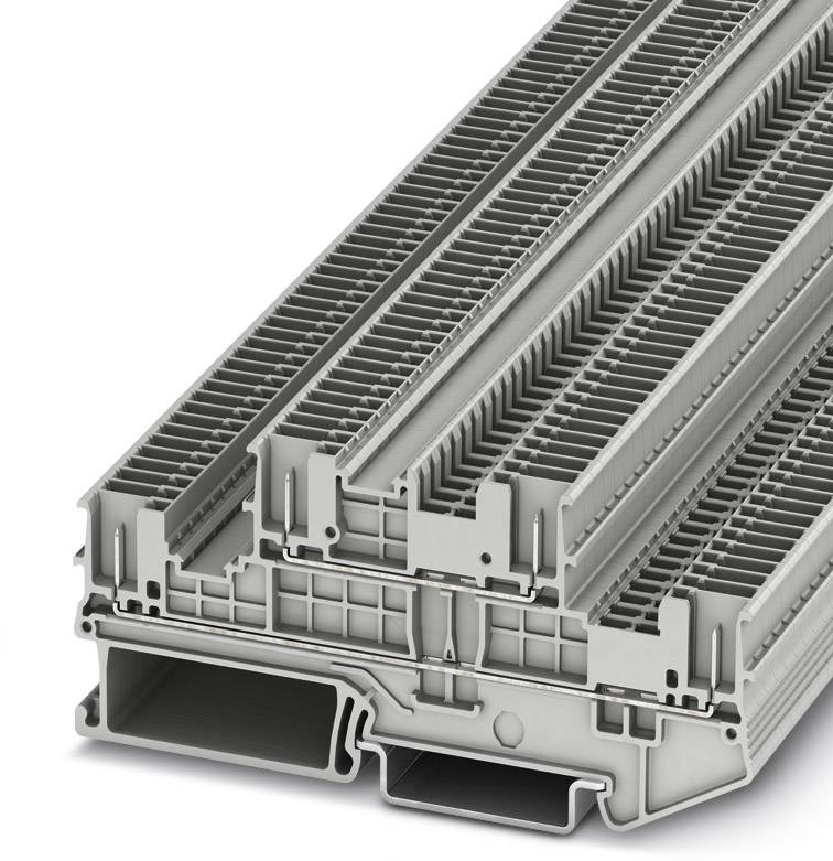 Bloc de jonction à 2 étages Phoenix Contact PTTB 1,5/S/4P 3213865 gris 50 pc(s)