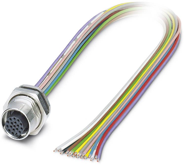 Connecteur femelle encastrable pour capteurs/actionneurs Contenu: 1 pc(s) Phoenix Contact SACC-DSI-M12FS-17CON-M16/0,5 1419739
