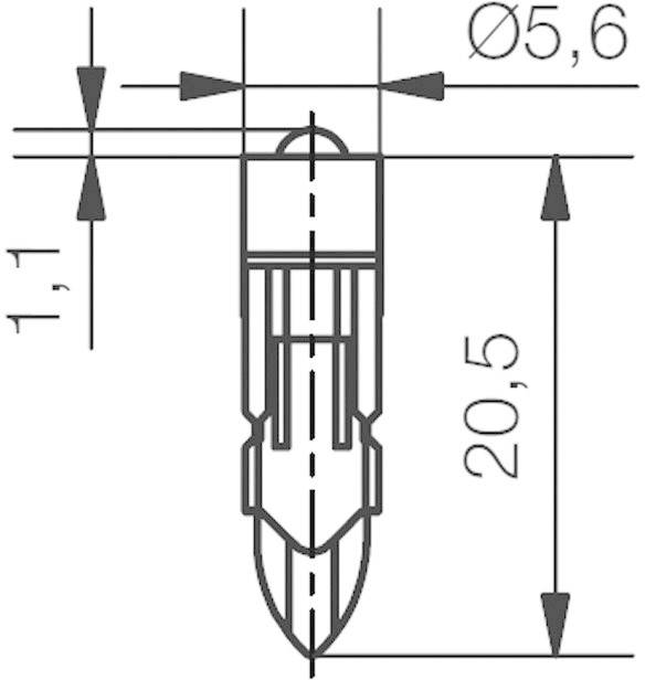 Signal Construct MEDK5562 Voyant de signalisation LED blanc T5.5 k 12 V/DC 15 mA 2000 mcd 428 mlm