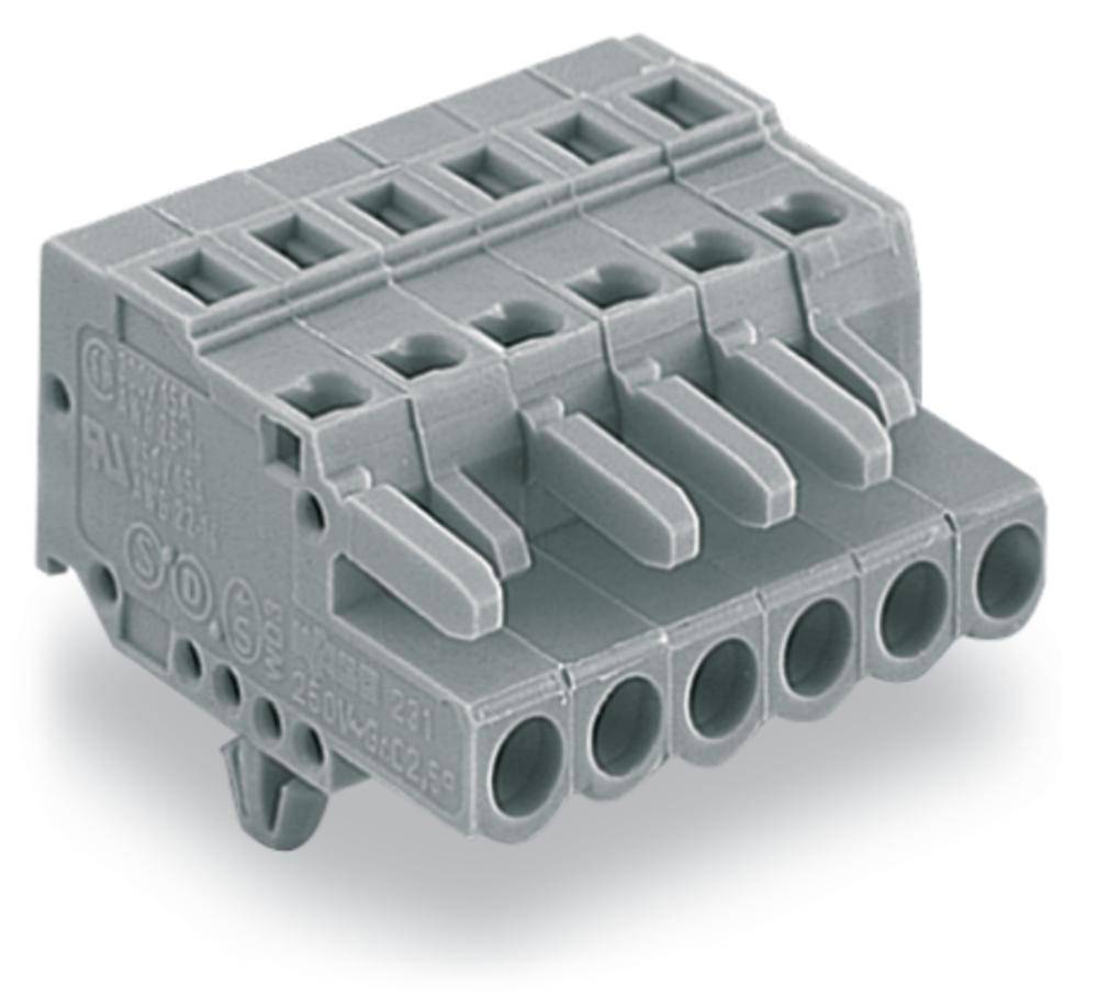 Boîtier femelle pour câble série 231 WAGO 231-115/008-047/035-000 Nbr total de pôles 15 Pas: 5 mm 10 pc(s)