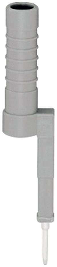 Pipette de laboratoire grise avec manche strié et pointe fine, adaptée pour le dosage précis de petits volumes de liquides.