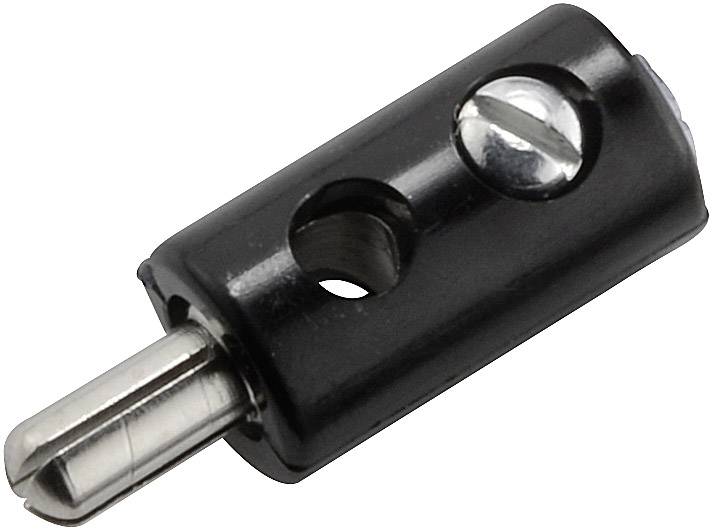 Kahlert Licht Fiche banane miniature mâle, droit Ø de la broche: 2.6 mm noir