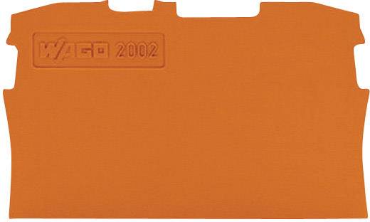 Diviseur de forme orange portant l'empreinte 'WAGO 2002' sur sa surface.