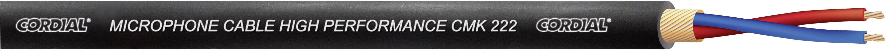 Cordial CMK 222 RED 100 Câble micro 2 x 0.22 mm² rouge Marchandise vendue au mètre