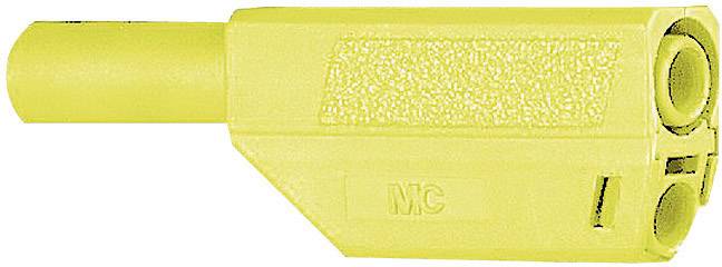 Fiche banane de sécurité mâle, droit Ø douilles 4 mm Stäubli SLS425-SE/Q/N 22.2657-24 jaune