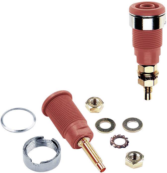 Douille de sécurité embase femelle Ø douilles 4 mm Stäubli SLB4-G 23.3020-22 rouge 1 pc(s)