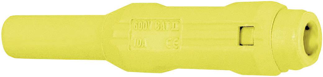 Fiche femelle de laboratoire Stäubli 65.3319-24 femelle, droit Ø de la broche: 2 mm jaune