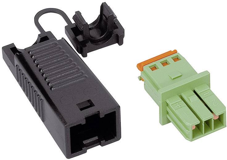 Deux connecteurs côte à côte : un noir et un vert, partiellement ouverts. Adaptés pour des connexions électroniques.
