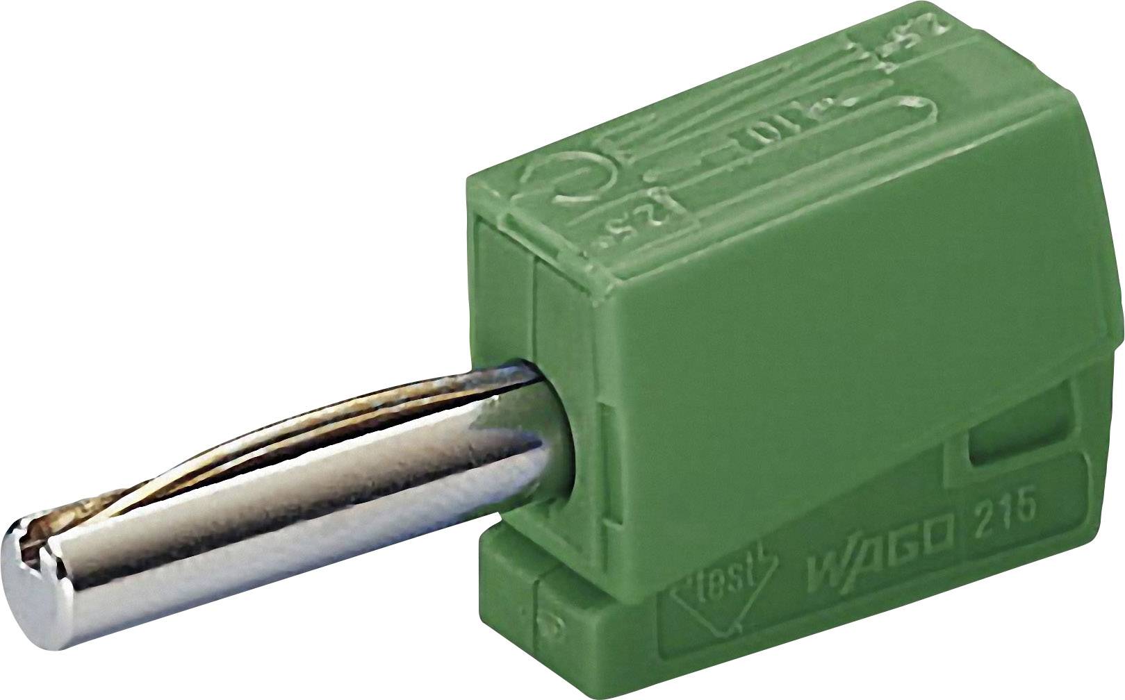 Fiche banane mâle Ø de la broche: 4 mm WAGO 215-411 vert