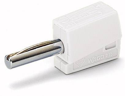 Fiche banane mâle Ø de la broche: 4 mm WAGO 215-611 blanc