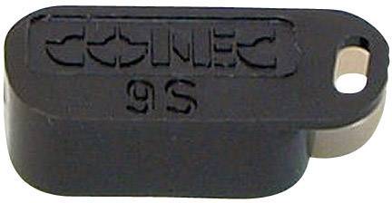 Capot de protection en plastique portant l'inscription 'CONEC 9S' ; adapté pour la protection de connexions électroniques spécifiques.