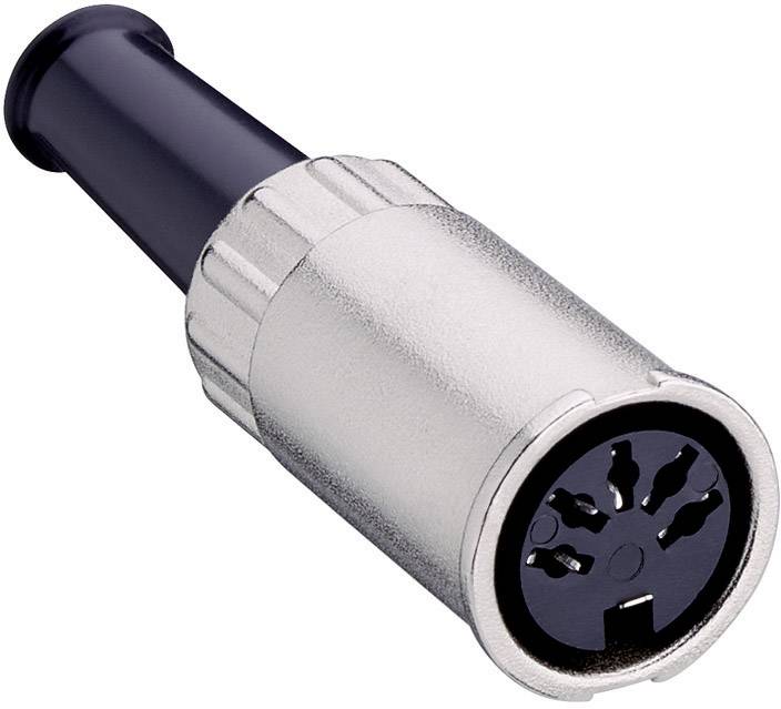 Connecteur DIN 5 broches en métal avec boîtier en plastique noir