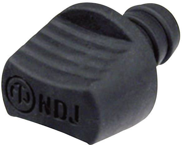 Joint en caoutchouc noir à surface rainurée et portant l'inscription 'NDJ' imprimée. Utilisable pour divers besoins d'étanchéité.