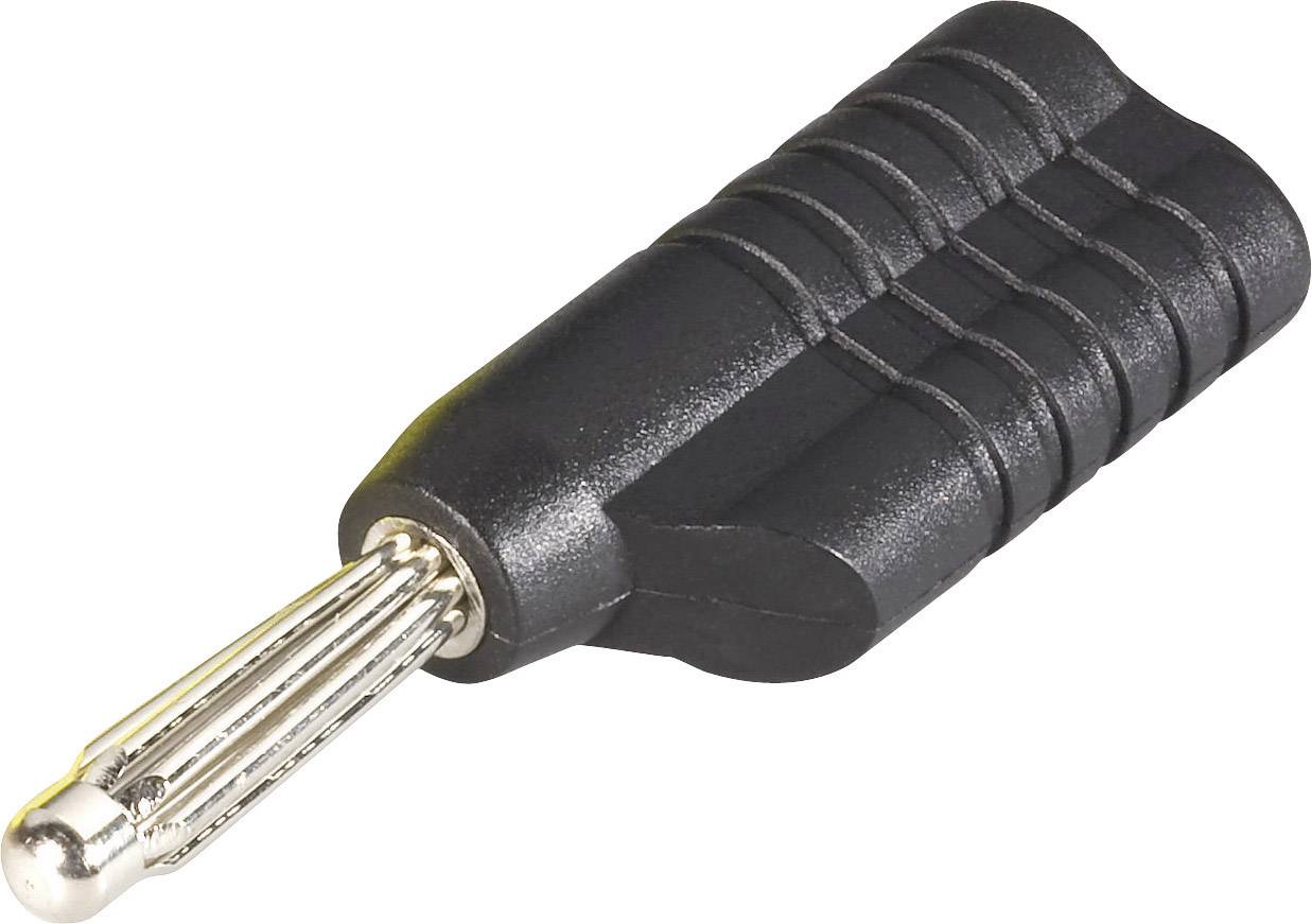 Fiche banane Schnepp S 4041 L sw mâle, droit Ø de la broche: 4 mm noir