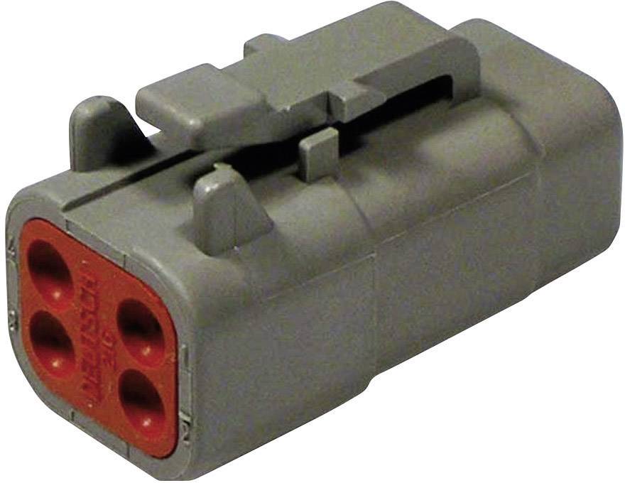 TE Connectivity DTM 06-4 S Cosse cylindrique mâle mâle, droit Nombre total de pôles: 4 Série (connecteur rond): DTM