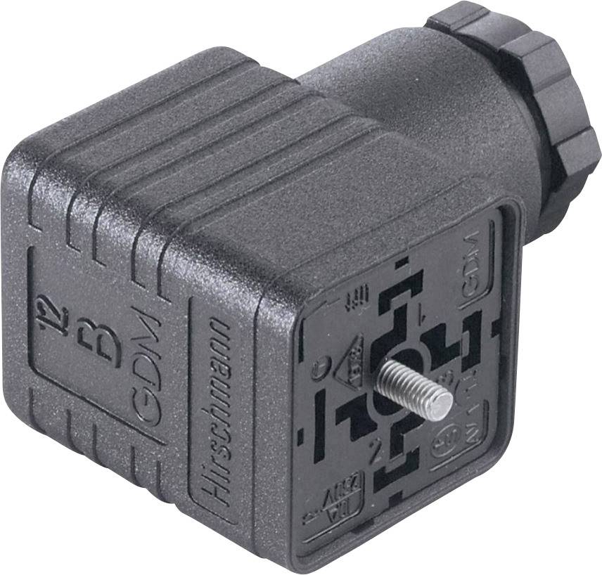 Connecteur rectangulaire série GDM Hirschmann GDM 2009 J 935-980-008-1 noir Pôle:2 + PE