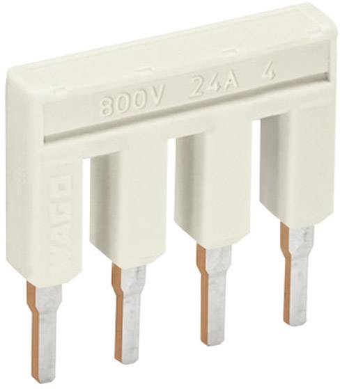 Un connecteur blanc à quatre pôles, portant l'inscription '800V 24A 4', adapté aux tensions et courants élevés.