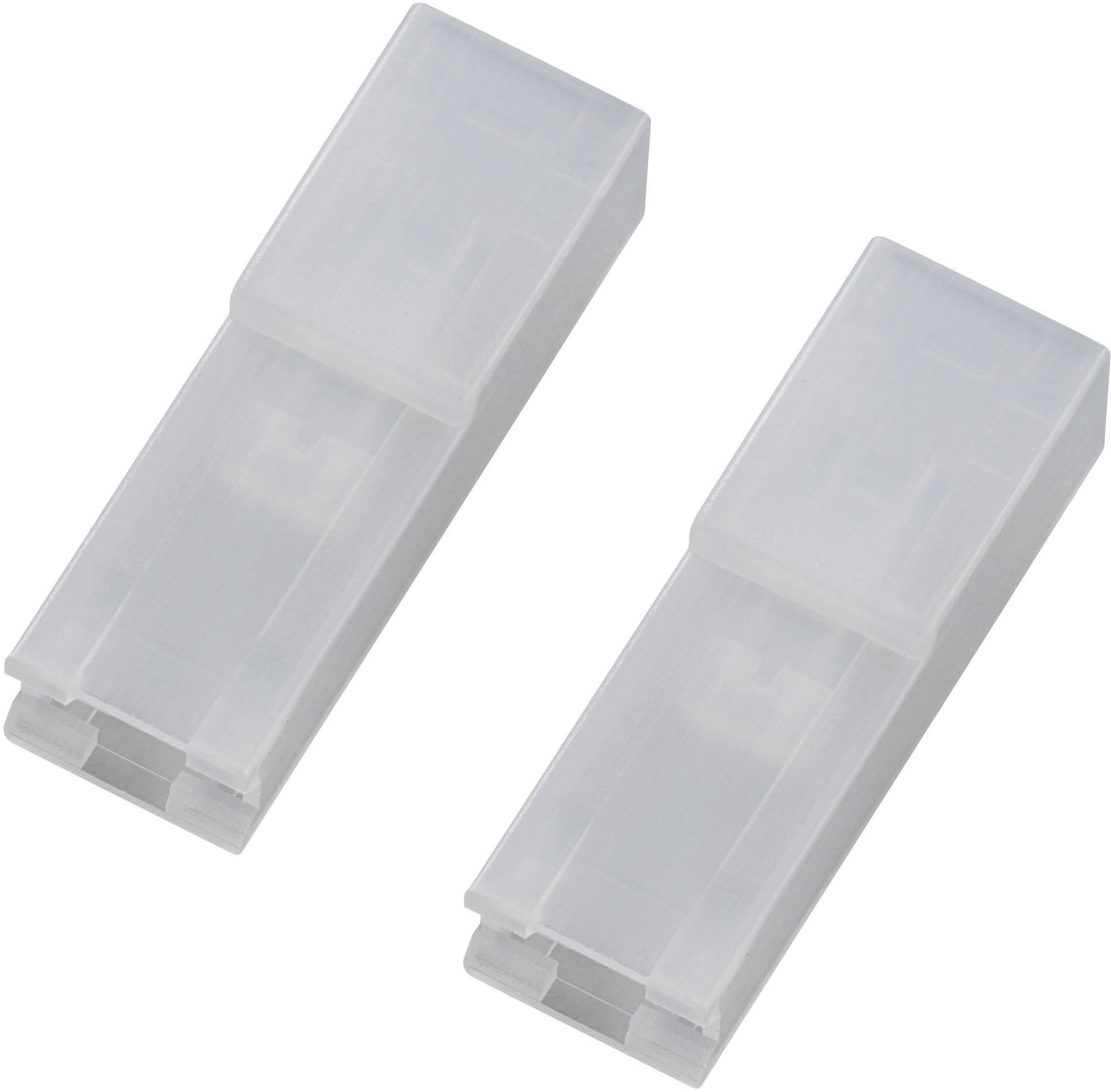 Deux pochettes en plastique transparentes et rectangulaires, placées côte à côte.