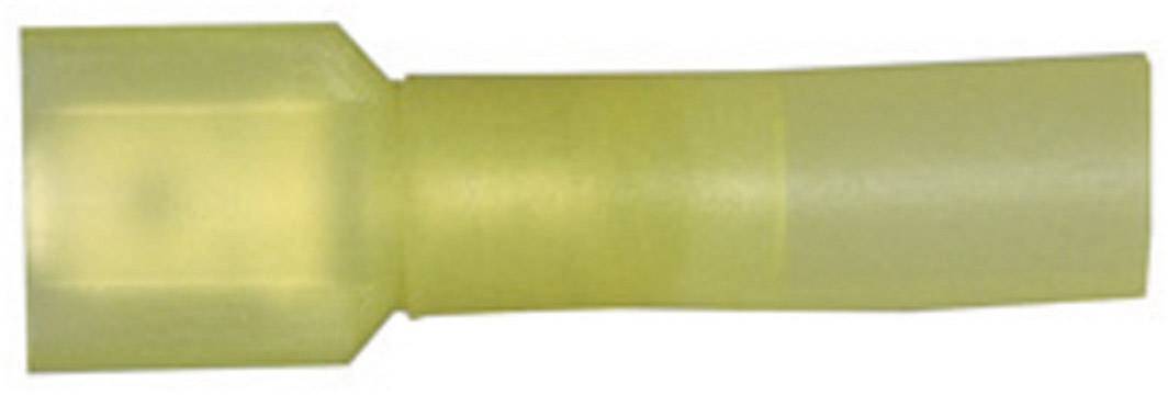 Cosse à languette mâle 6.3 x 0.8 mm Vogt Verbindungstechnik 3972sh avec gaine thermorétractable 180 ° entièrement isolé jaune