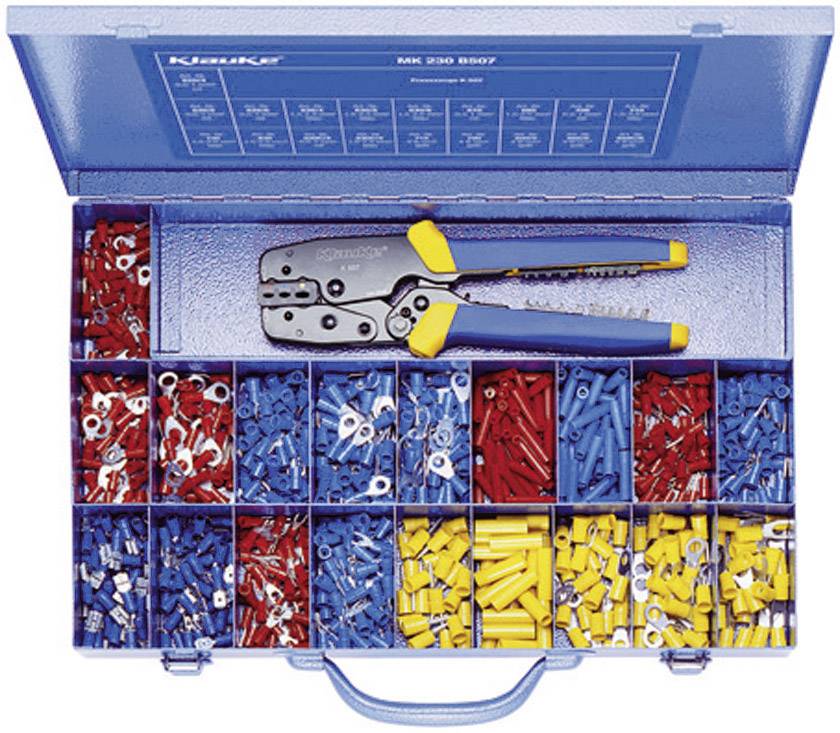 Assortiment de cosses à sertir Klauke MK230B507 0.50 mm² 6 mm² rouge, bleu, jaune 826 pc(s)