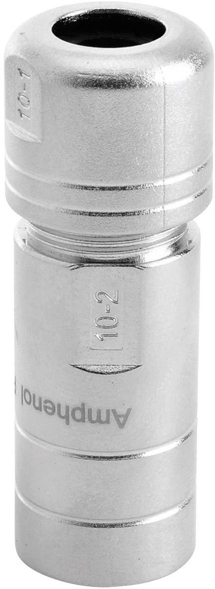 Un adaptateur de fermeture cylindrique en argent, doté de gravures précises et à la surface lisse.