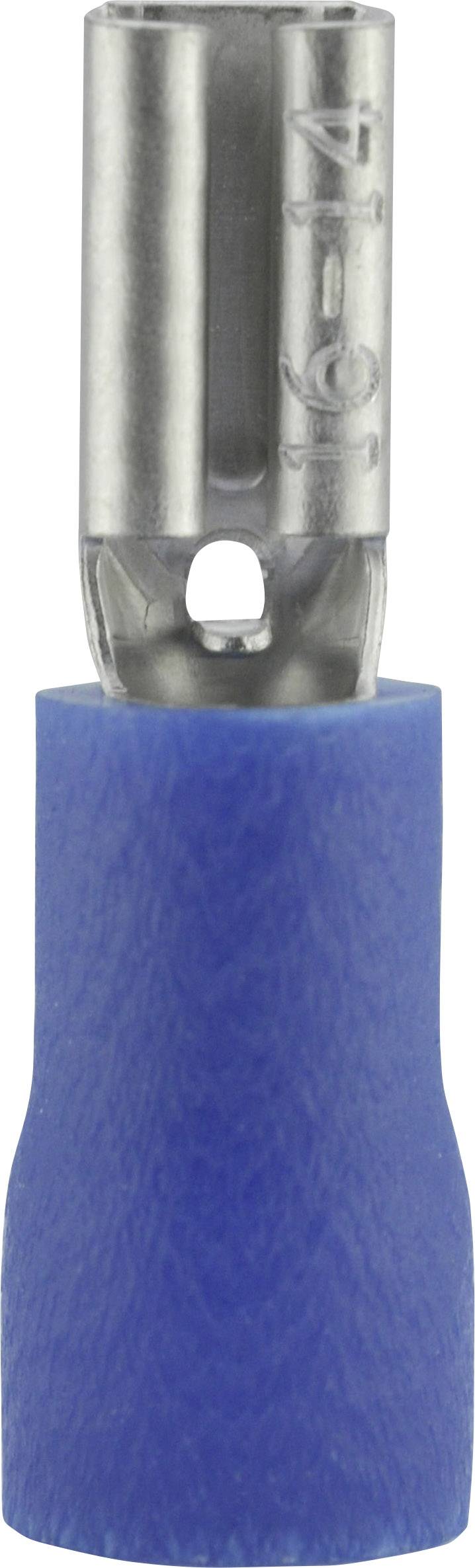 Cosse clip 2.8 mm x 0.5 mm Vogt Verbindungstechnik 389905 180 ° partiellement isolé bleu