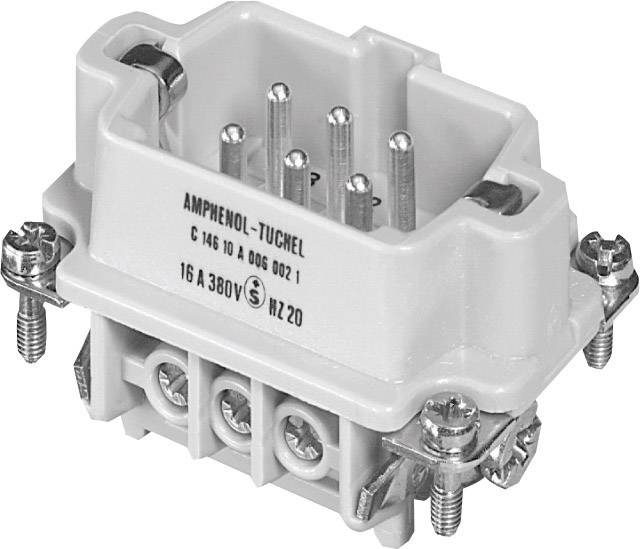 Insert mâle Nombre total de pôles 6 + PE Amphenol C146 10A006 002 1-1 Heavy/mate® C146 1 pc(s)