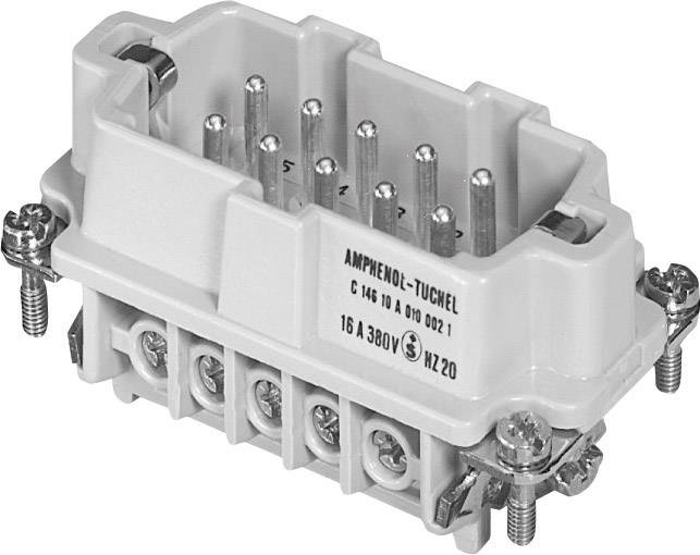 Insert mâle Nombre total de pôles 10 + PE Amphenol C146 10A010 002 1-1 Heavy/mate® C146 1 pc(s)
