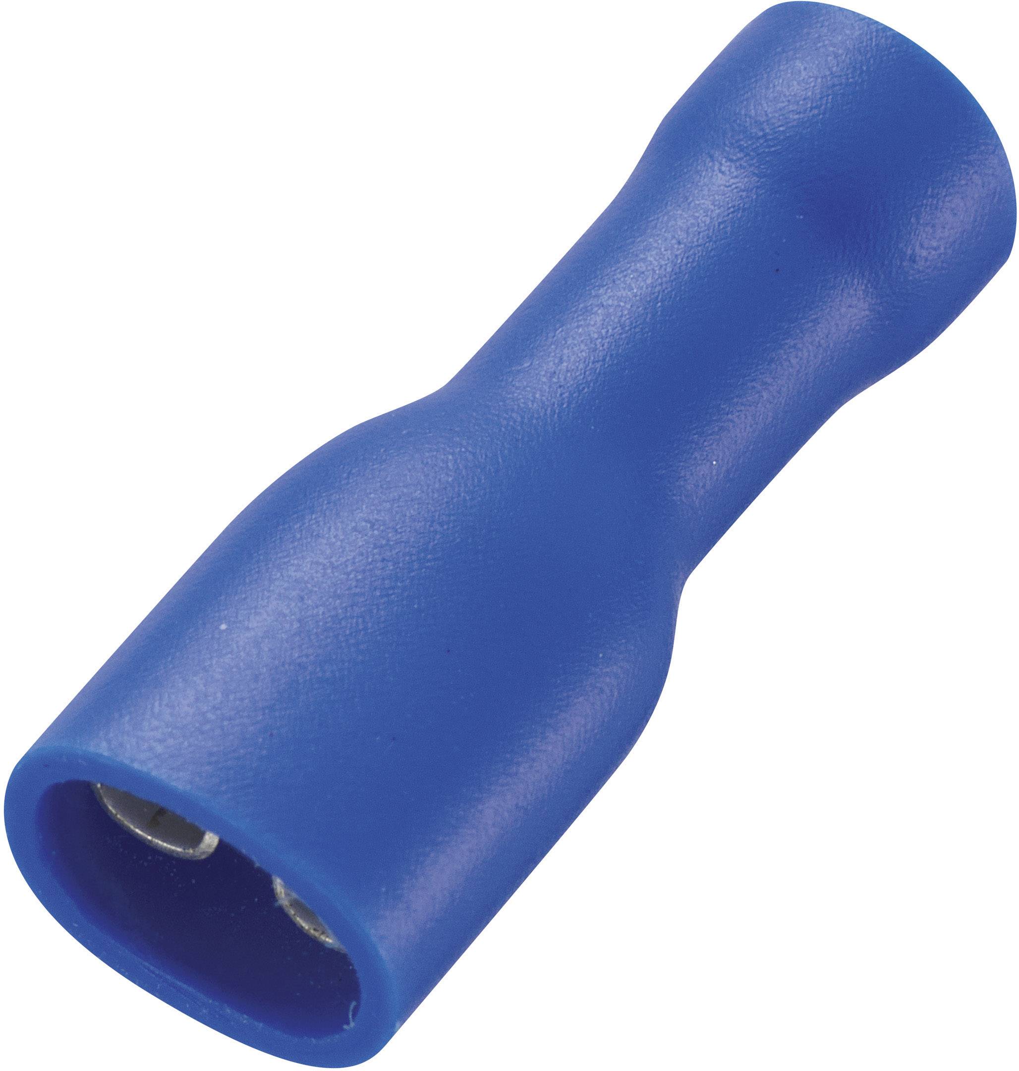 Cosse clip 4.8 mm x 0.5 mm TRU COMPONENTS FDFD2-187(5) 180 ° entièrement isolé bleu 50 pc(s)