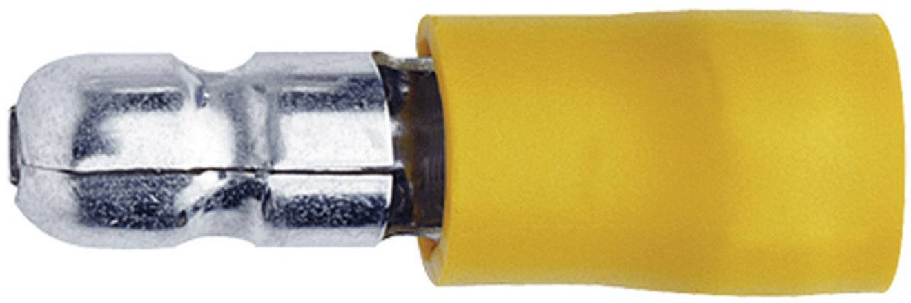 Cosse cylindrique mâle Klauke 1050 4 mm² 6 mm² Ø de la broche: 5 mm partiellement isolé jaune