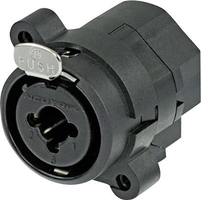 XLR embase femelle, contacts droits Neutrik NCJ6FI-S Nombre de pôles: 3 noir