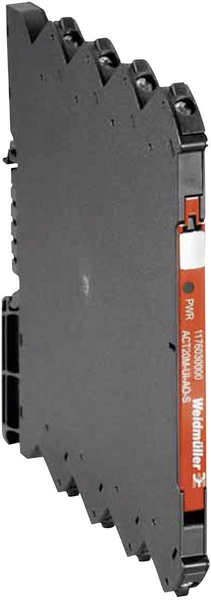 Un dispositif électronique modulaire au design fin, probablement un module d'interface. Il porte une inscription rouge avec un logo à droite.