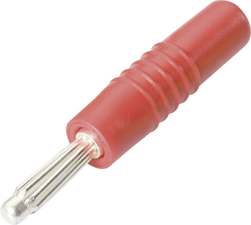Fiche banane mâle Ø de la broche: 4 mm Schnepp S 4000 L-RD rouge