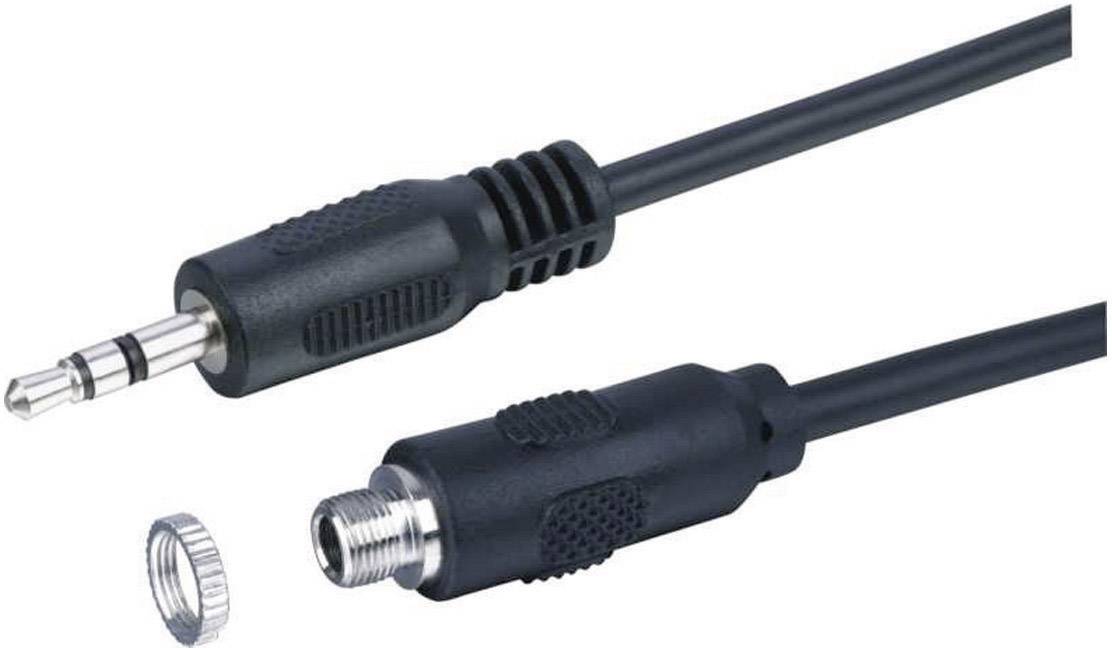 Câble audio Kash 35D019 [1x Jack mâle 3.5 mm - 1x Jack femelle 3.5 mm] 20.00 cm noir