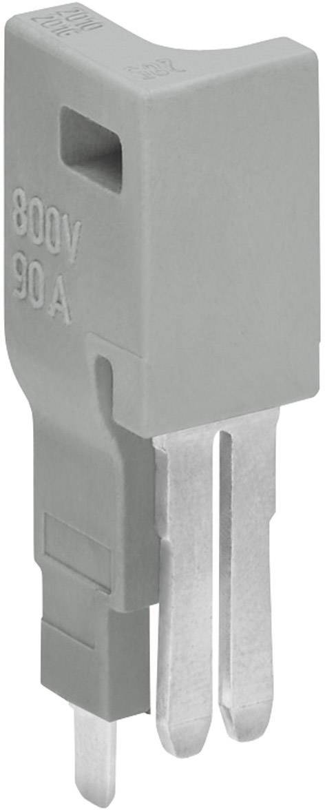 Support de fusible électrique gris avec une étiquette '800V 90A', conçu pour la connexion de trois fiches plates.