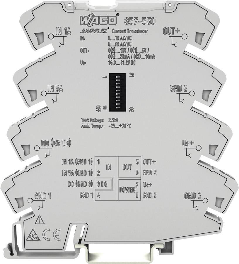 Convertisseur de mesure de courant AC/DC 0 - 1 A; AC/DC 0 - 5 A 857-550 WAGO