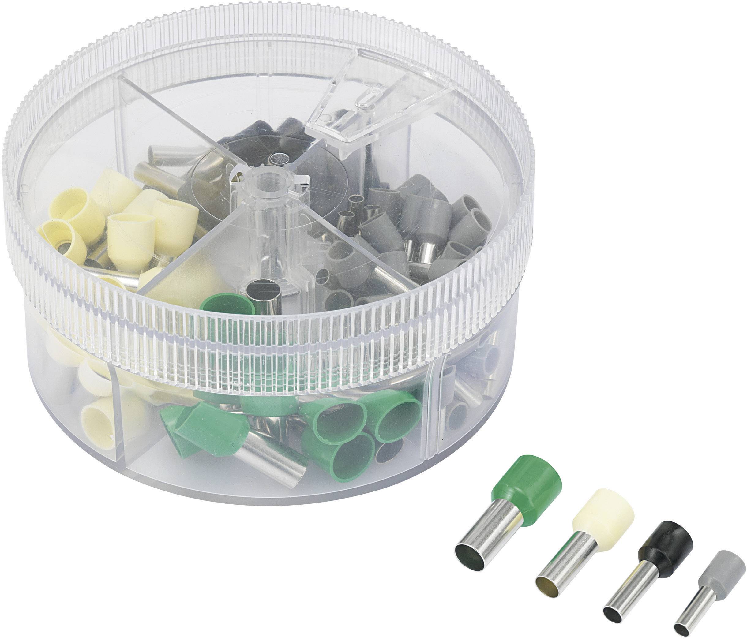 Assortiment d'embouts simples TRU COMPONENTS E100GS 739705 gris, noir, ivoire, vert 100 pc(s)