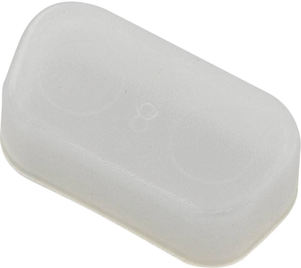 Un boîtier de comprimé blanc unique, rectangulaire, avec des coins arrondis et une surface légèrement surélevée.