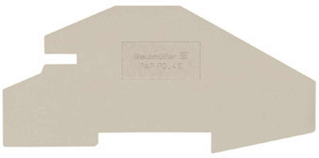 Cloison de séparation beige pour borne, du fabricant portant l'inscription 'Weidmüller DE' et 'APS 90-15'.