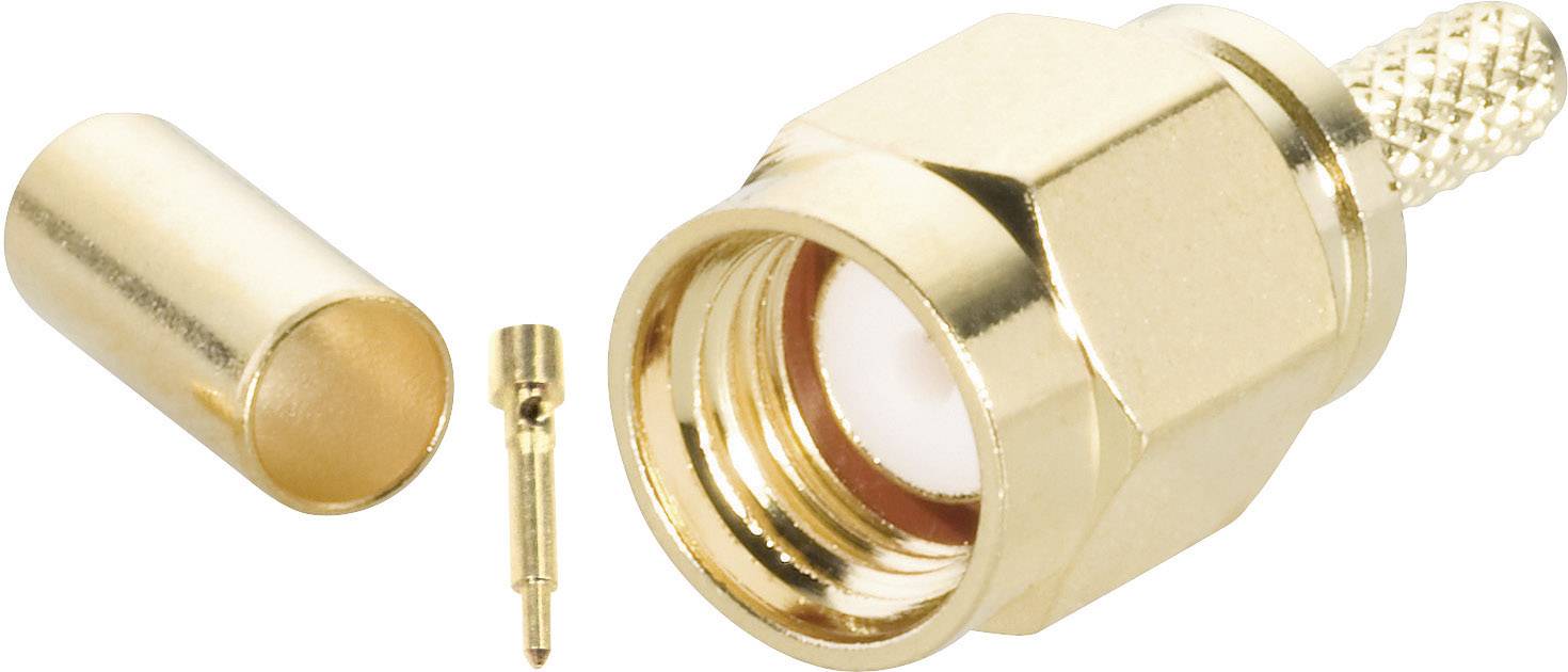 TRU COMPONENTS TC-2520051 Connecteur SMA mâle, droit 50 Ω 100 pc(s)