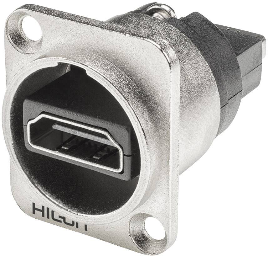 HDMI embase femelle, contacts droits Hicon HI-HDHD-FFDN Nombre de pôles: 19 argent 1 pc(s)