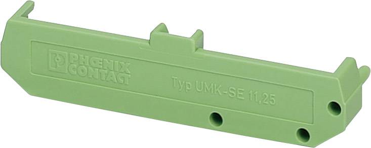Elément latéral de boîtier pour rail Phoenix Contact UMK- SE 11,25 2970002 Polyamide vert 77 x 11.5