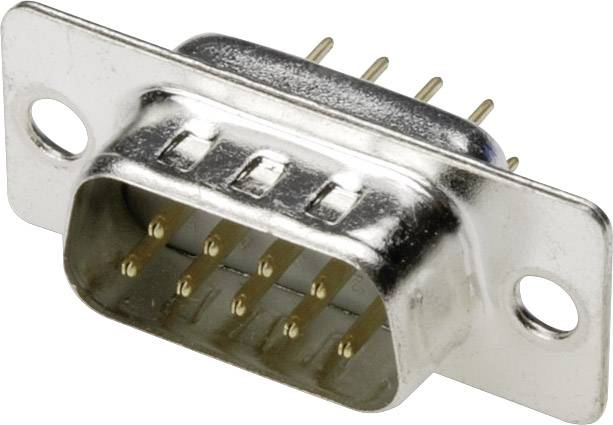 Embase SUB-D mâle 15 pôles ASSMANN WSW A-DS 15 PP/Z 180 ° à souder